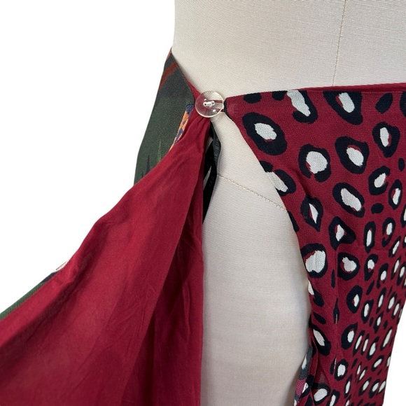 NWT Farm Rio Tropical Print Knee Length Wrap Skirt Size Small Anthropologie - Picture 8 of 12